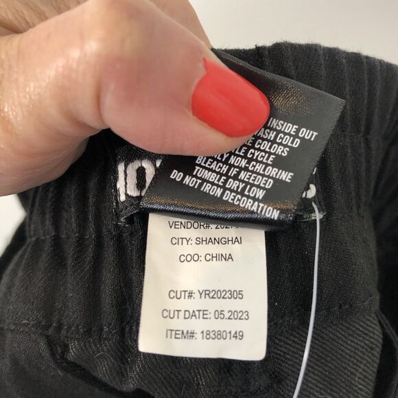 Hot Topic NWT Men's Black Twill Strap Chain Jogger Pants Size Medium 32X30.5 - Picture 12 of 12